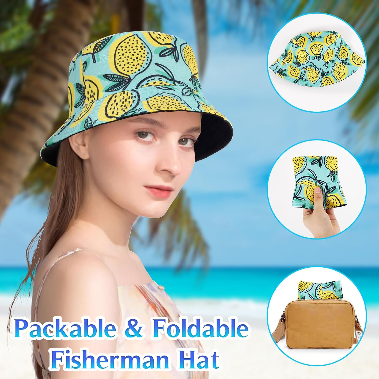 Sombrero De Pcador De Gran Tamaño Para Hombre Y Mujer, Gorro Reversible De Tilo Hawaiano