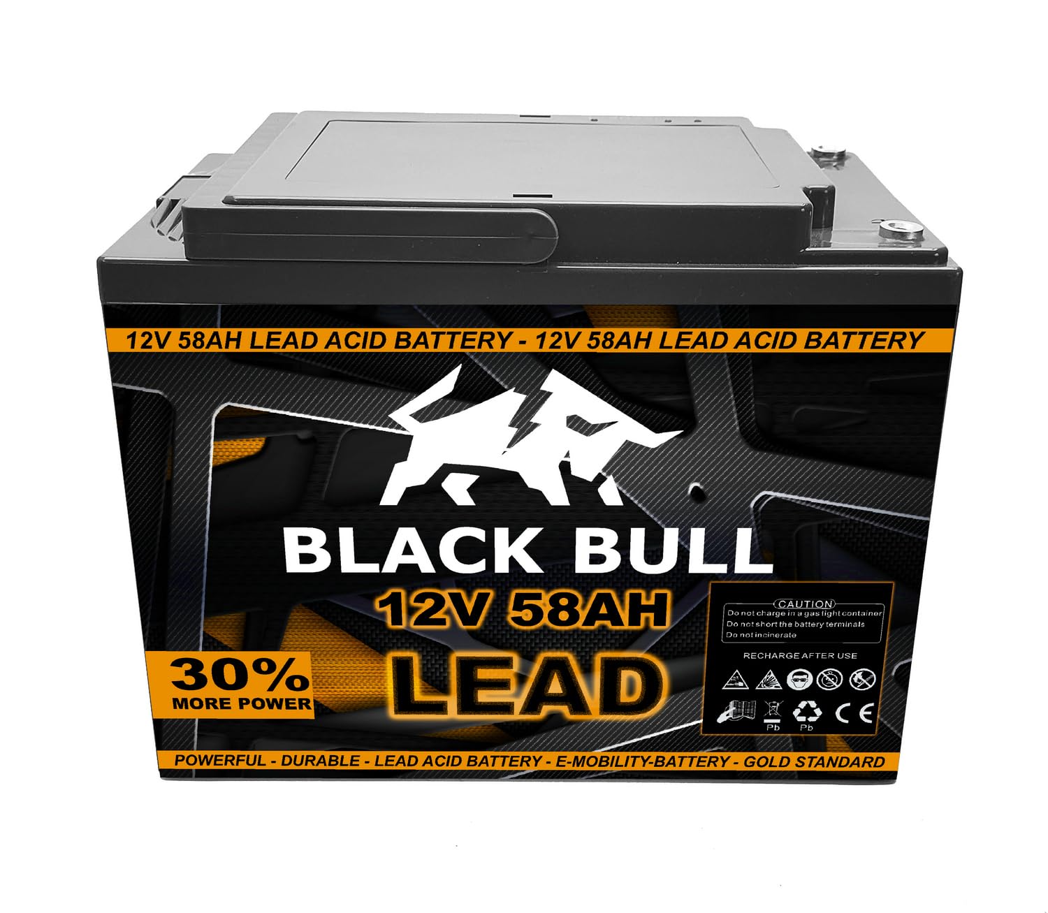 Blackbull pro 12 V 58 AH batteria resistente ai cicli, attacco a vite, batteria per veicoli elettrici, ECONELO AKTIVIMO ECABINO