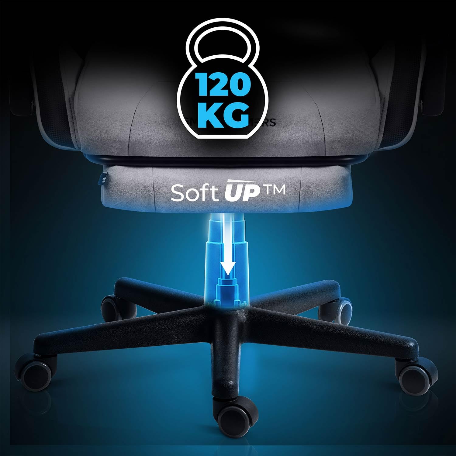 Fotel Gamingowy z Podnóżkiem, Regulacją i Oparciem 140° Czarny | Lokar Ergonomiczny Fotel dla Gracza do 120 kg, Blokada Kąta Kółka 360° Profilowany Zagłówek, Setup Gamingowy Home Office