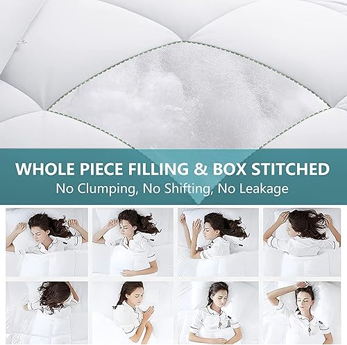 Miniatura 5 de EnvioHome Juego de 7 edredón con sábanas y fundas de almohada, tamaño Queen, color blanco