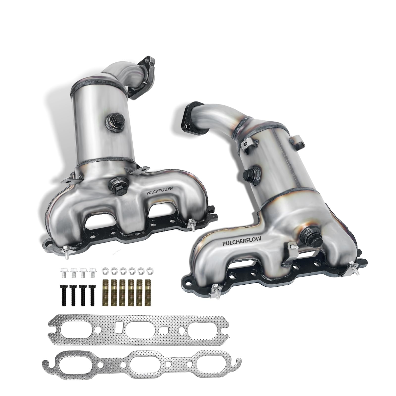PULCHERFLOW Right Catalytic Converter Compatible with 2007 2008 2009 Hyundai Santa Fe, 2006-2008 Kia Optima/Magentis 2.7L V6 Passenger Side Catalytic Convertor High Performance (EPA Compliant)