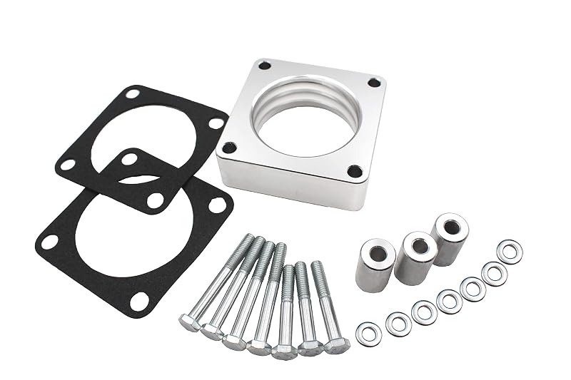 Espaçador do corpo de borboleta FLYINGAMZ 1068 em alumínio para Jeep Wrangler TJ/YJ e Cherokee XJ – 1 unidade
