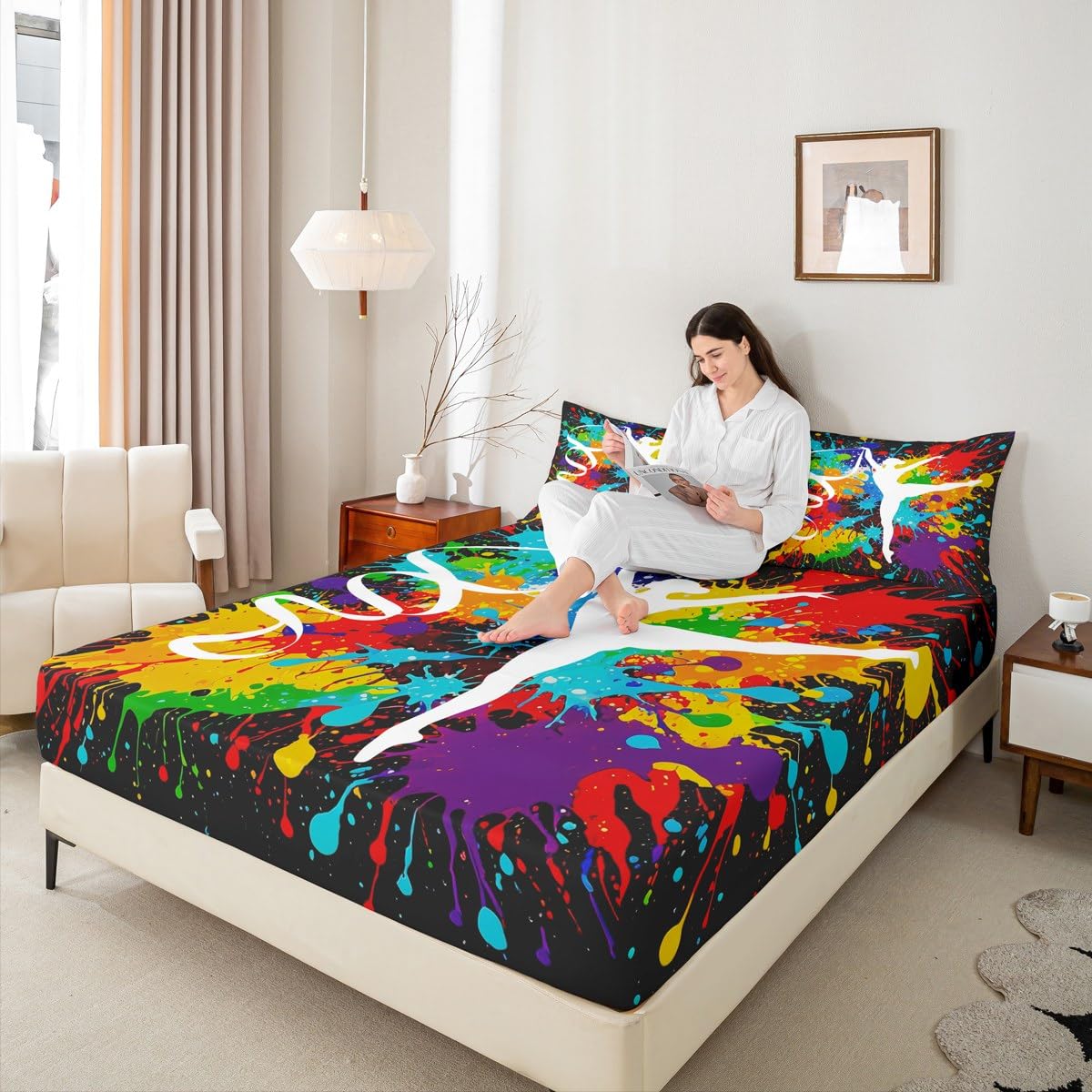 Juego De Funda De Edredón Infantil Con Diseño De Arcoíris Y Galaxia - Tamaño Super King, Microfibra Suave