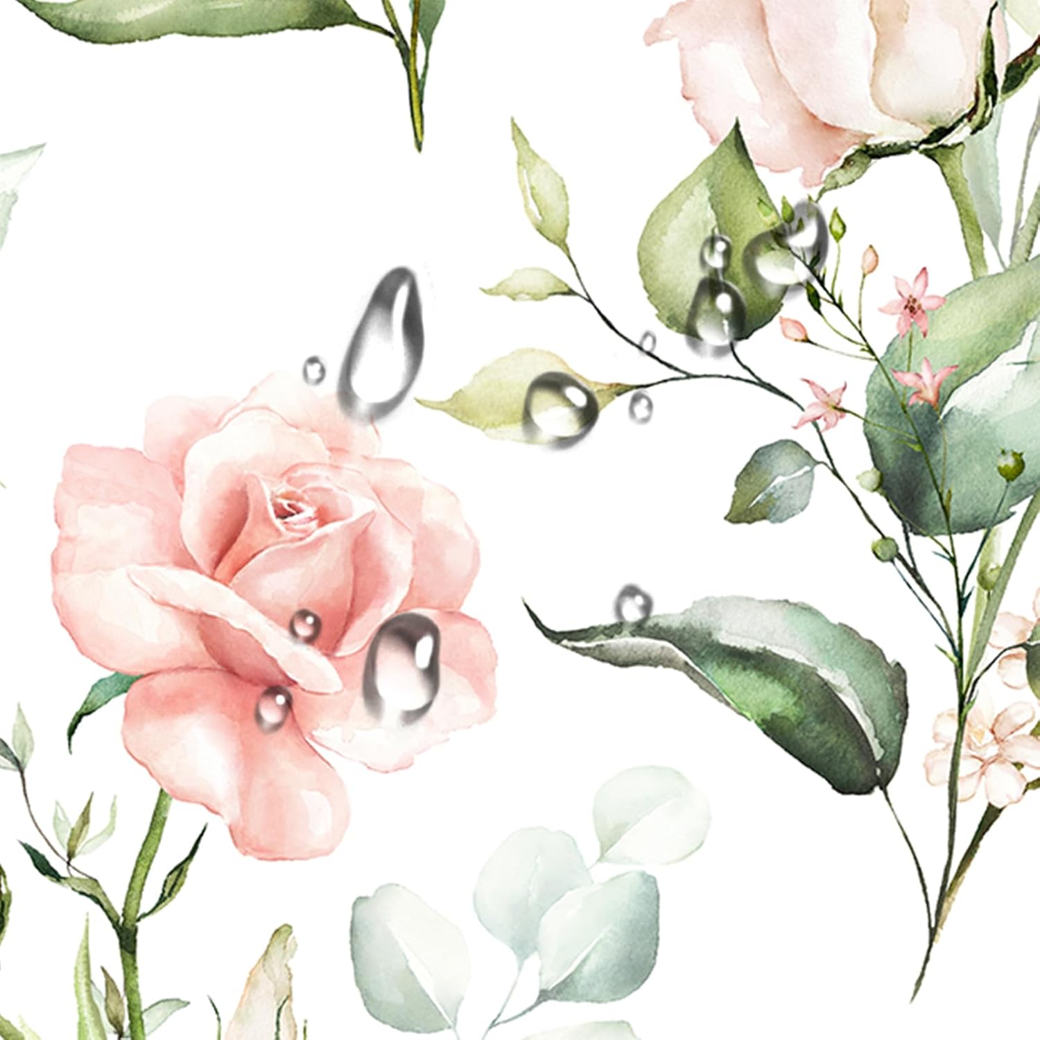 Vintage Floral Peel and Stick Wallpaper, Pink Floral, Self-Adhesive, Removable, for Decorative Bedroom Bathroom Home Wall (17.3"x236"),D20
