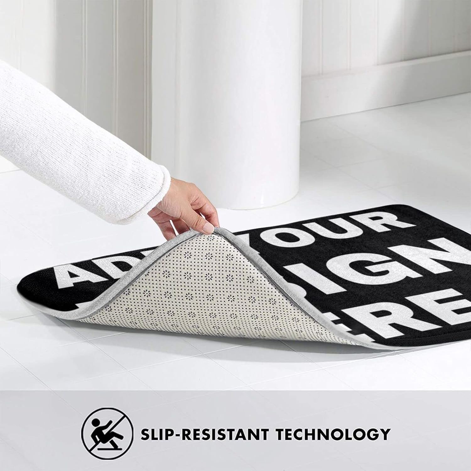 Custom Door Mats for Front Door Custom Carpet Area Rug Photo Text Logo Indoor Outdoor for Bedroom Garden Office Bathroom Home 31.5x20in