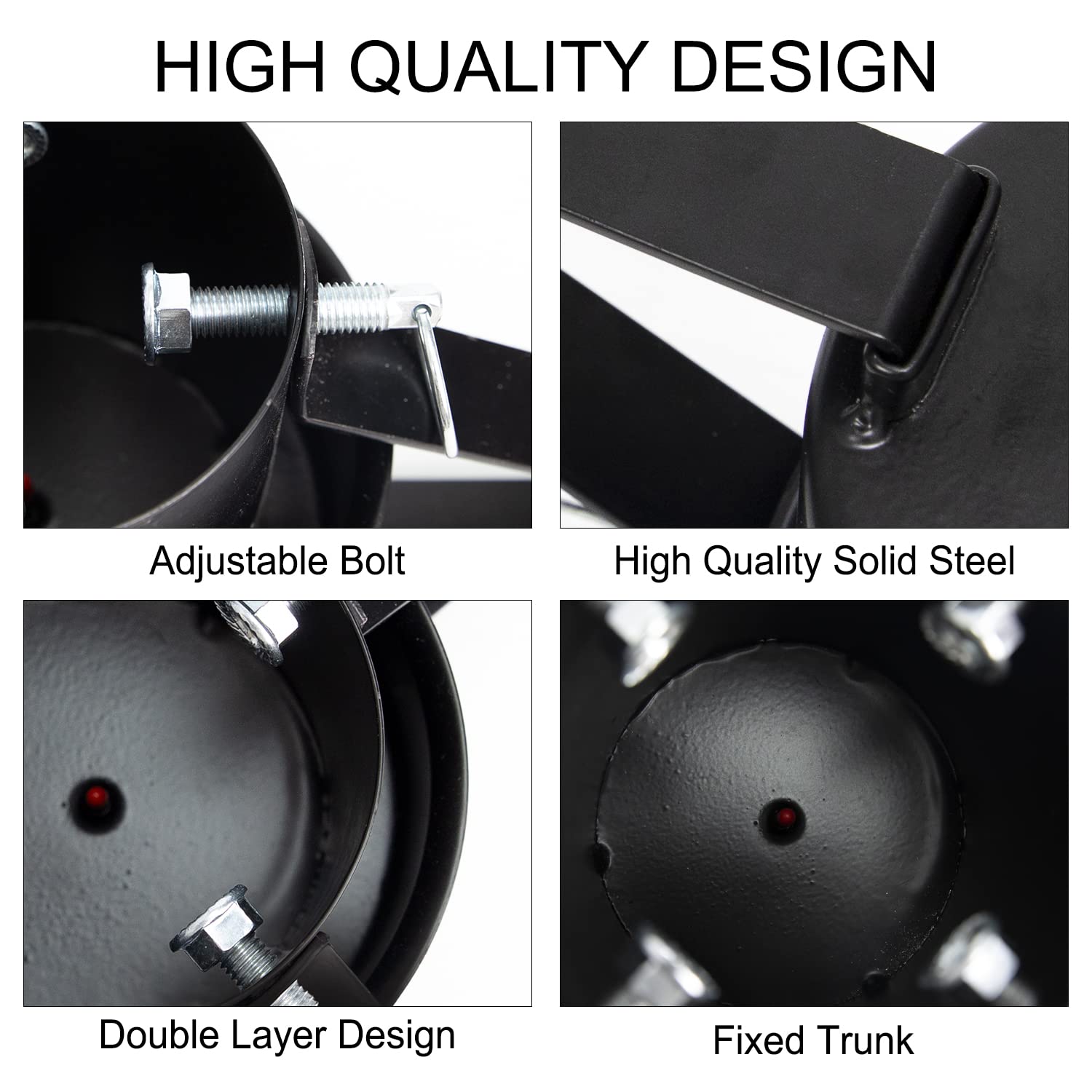 Christmas Tree Stand for Live Tree, Adjustable Metal Tree Holder for