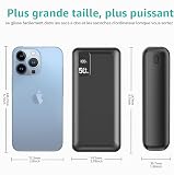 Batterie Externe Charge Rapide Power Bank 50000mAh 22.5 W PD3.0 QC4.0 Chargeur Portable USB C avec 3 Sorties & 2 Entrées Powerbank pour iPhone Samsung Huawei Xiaomi - 7