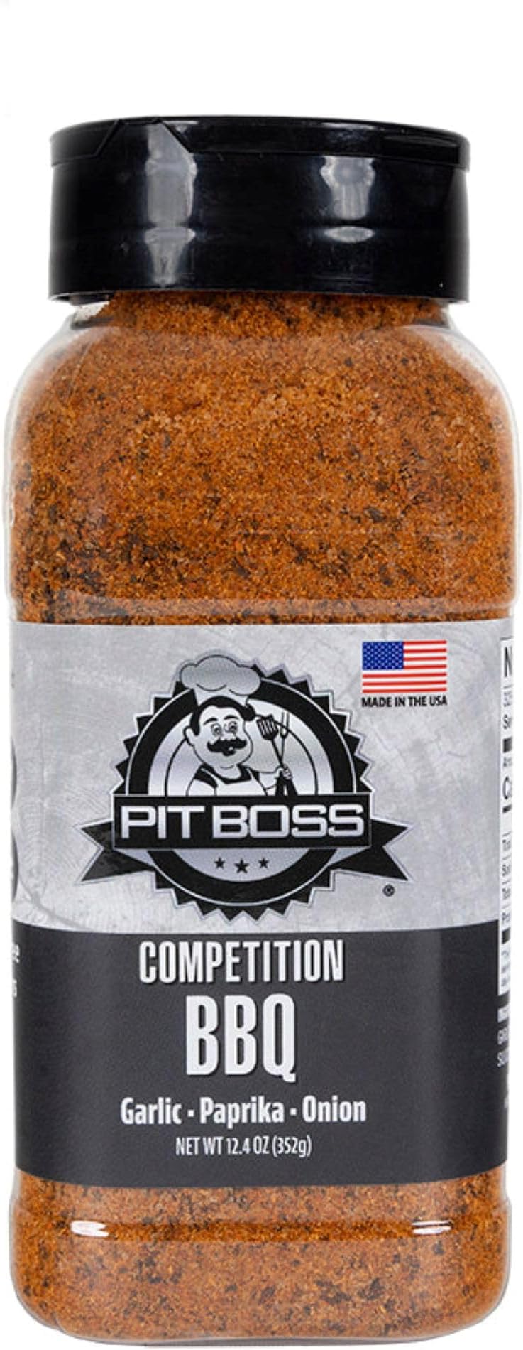 Pit Boss Competition BBQ Rub | Garlic Paprika Onion Blend | Grill Spices for Beef, Pork, Chicken, Game, Fish, Vegetables, and Seafood | Gluten Free, Preservative Free, No MSG, No Artificial Flavors