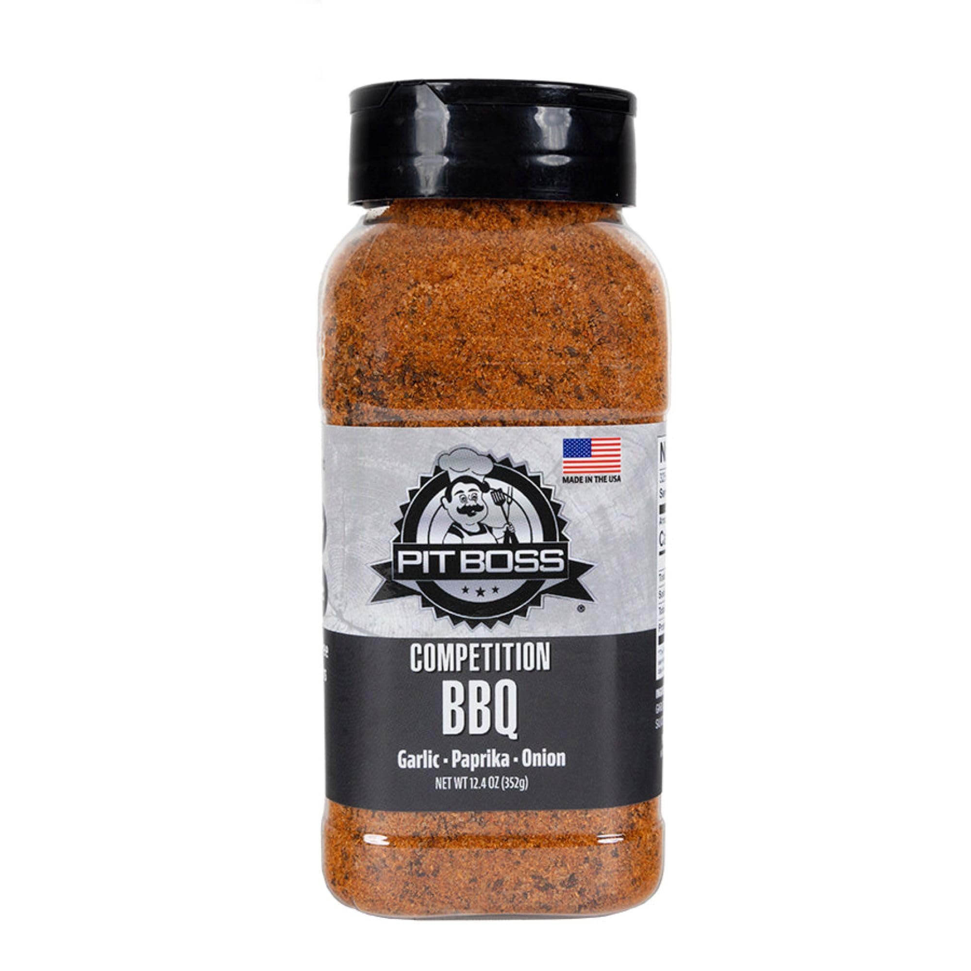 Pit Boss Competition BBQ Rub | Garlic Paprika Onion Blend | Grill Spices for Beef, Pork, Chicken, Game, Fish, Vegetables, and Seafood | Gluten Free, Preservative Free, No MSG, No Artificial Flavors