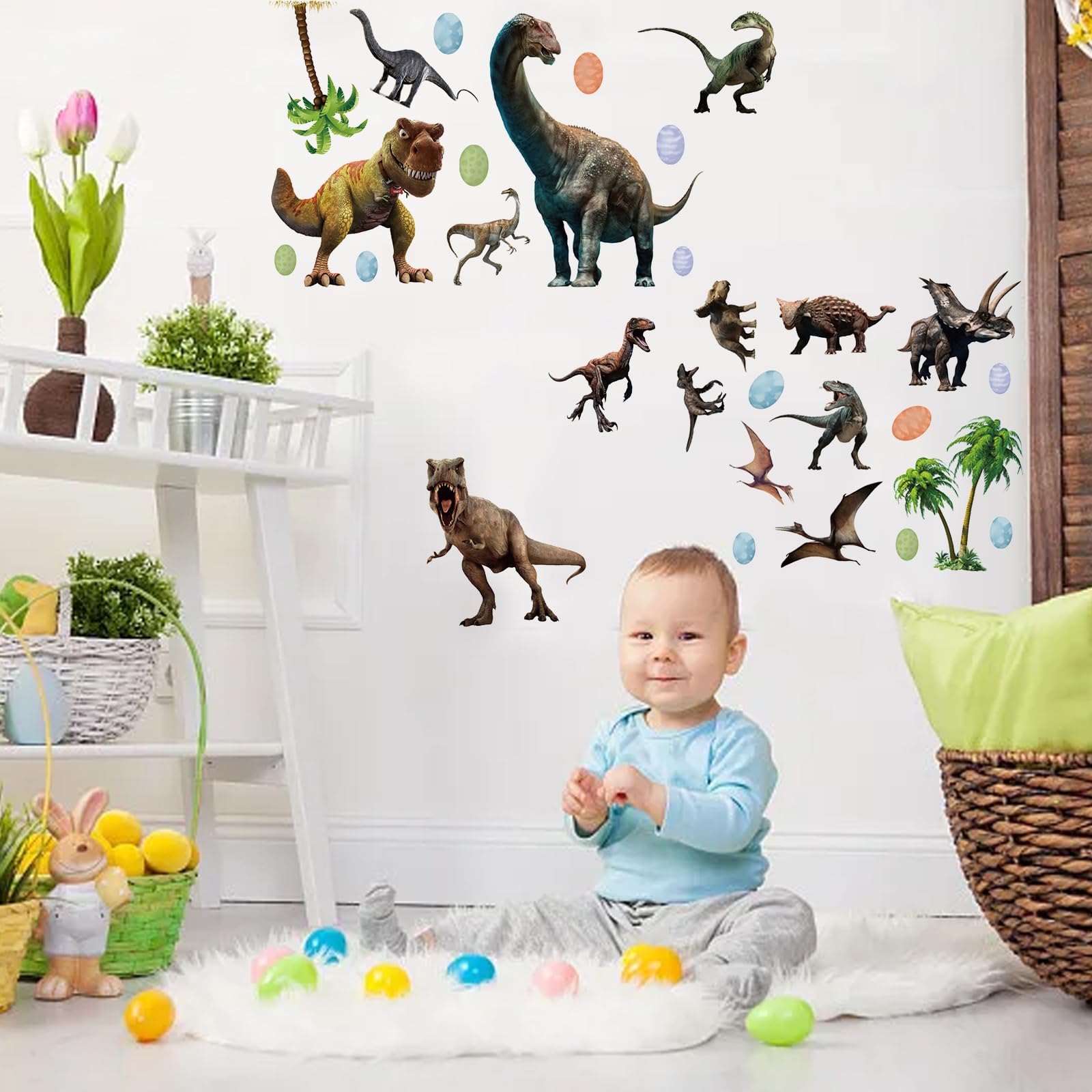 Leuchtende Dinosaurier Wandtattoos - Fluoreszierende Aufkleber Für Kinderzimmer & Wohnung