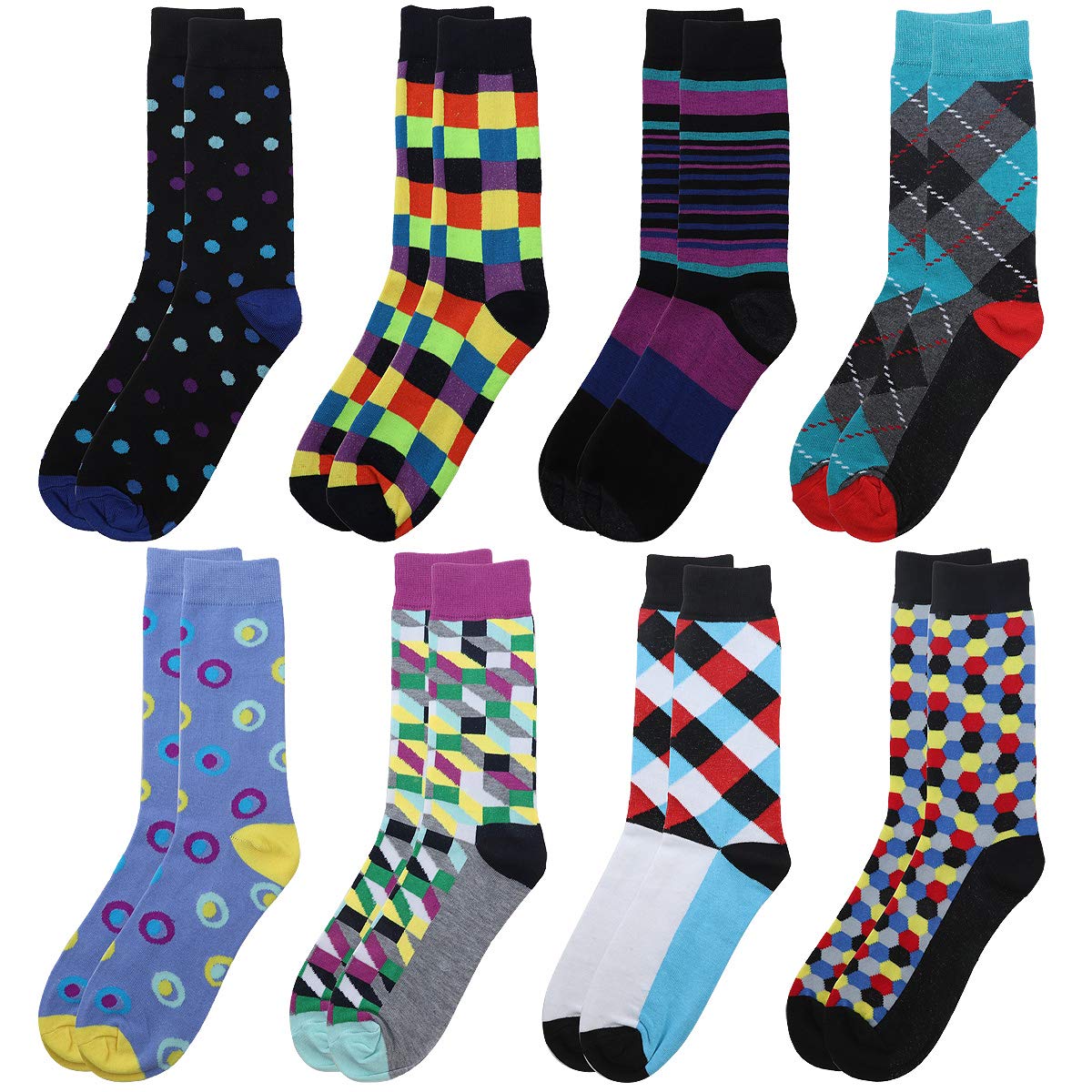 Falari Calcetines de vestir para hombre Pack de 12 o 6 unidades
