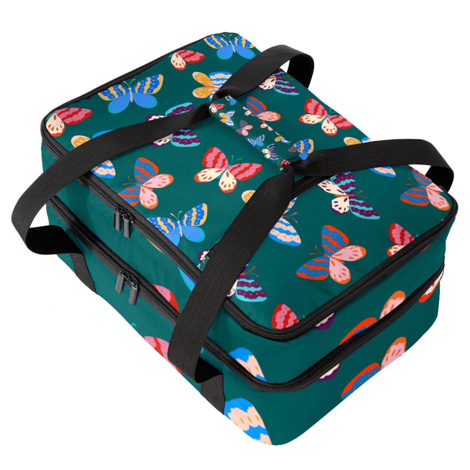 Grand sac à déjeuner isotherme pour homme et femme, double couche, étanche, étanche, réutilisable, sac fourre-tout pour le travail, l'école, le pique-nique, la plage, le camping, les voyages, motif