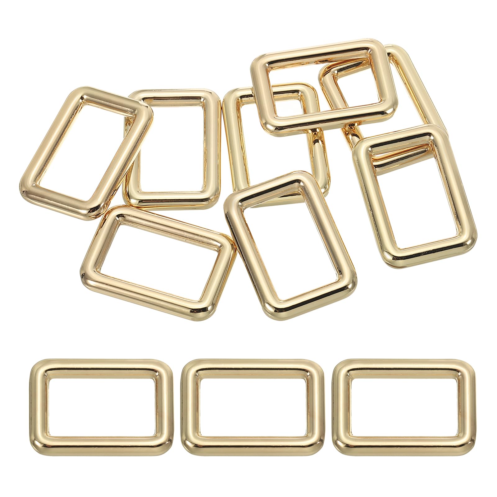 PATIKIL Flat Metal Rectangle Rings 3/4" / 19mm