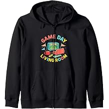 Retro Football Watch Party Vibes Zip Hoodie