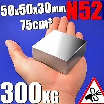 AOMAG Rare Earth Neodymium N52 Bar Block Rectangular Magnet 50 x 50 x 30mm