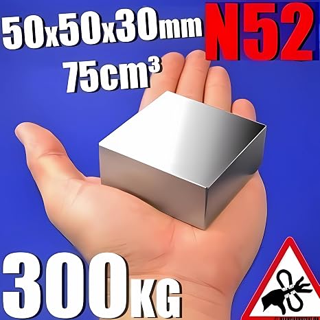 AOMAG Rare Earth Neodymium N52 Bar Block Rectangular Magnet 50 x 50 x 30mm