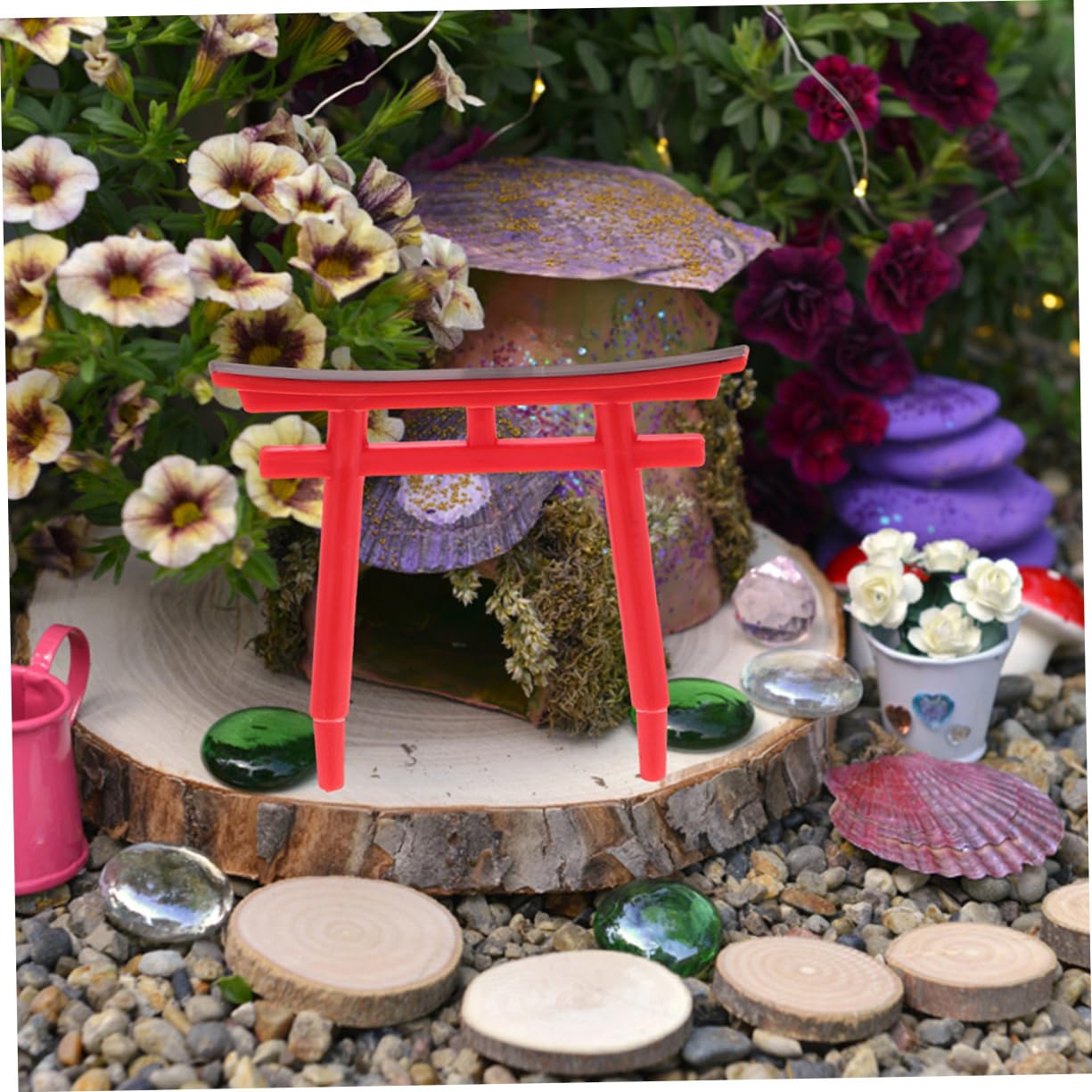 TOYANDONA 4 Set Tori Aquarium Guarnitura Proiettire Ornamenti Arredamento Del Pesce Statua Per Esterno Puntello Del Paesaggio Dell'acquario Ornamento Da Giardino Pvc 8 Pezzi * 4