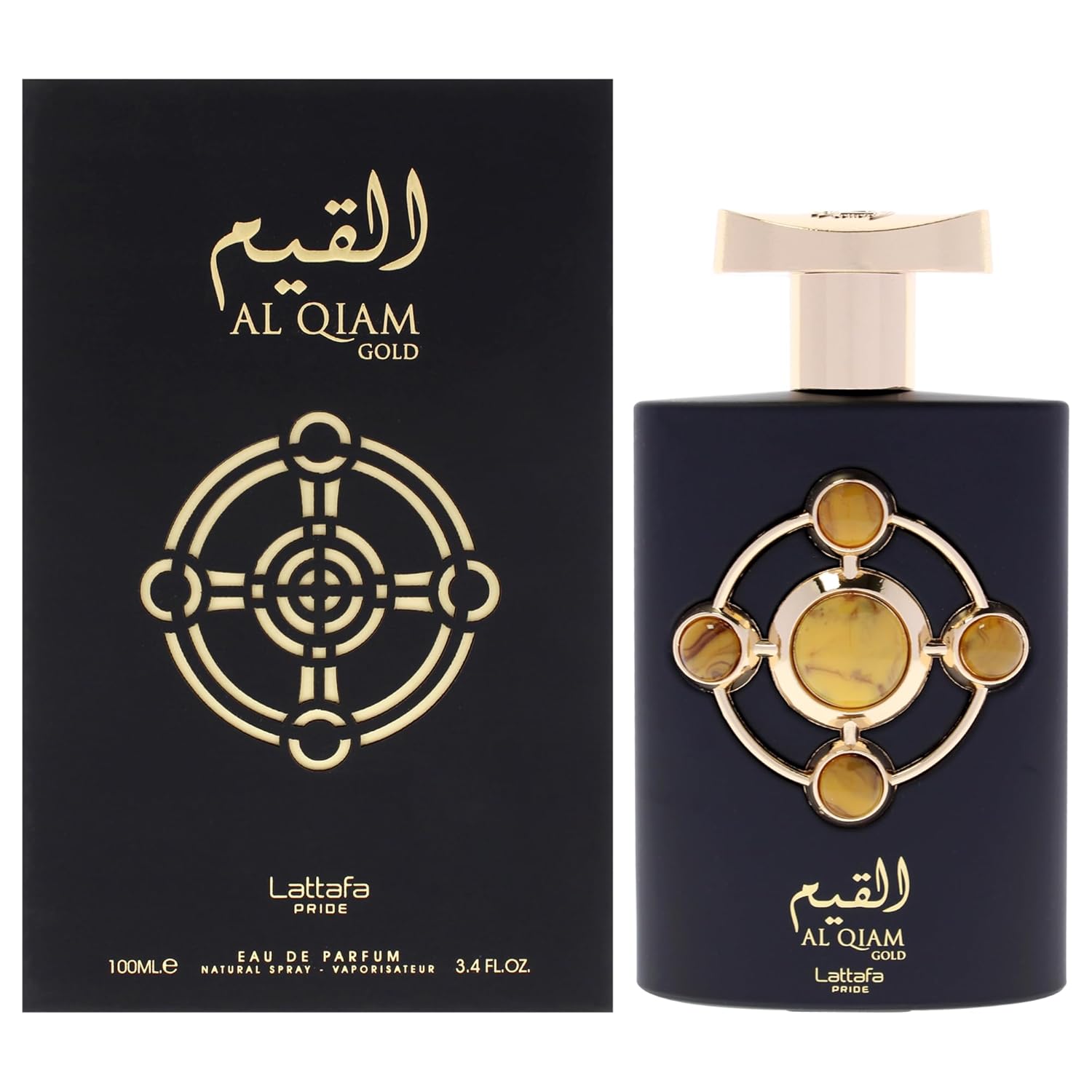 Lattafa Perfumes Al Qiam Gold for Unisex Eau de Parfum Spray, 3.4 Ounce