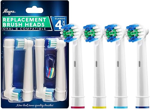 Miniatura 4 de Cabezales de cepillo de repuesto compatibles con Oral B, cabezales de repuesto para cepillos de dientes eléctricos Oralb Braun Pro 1000 Sonic Clean
