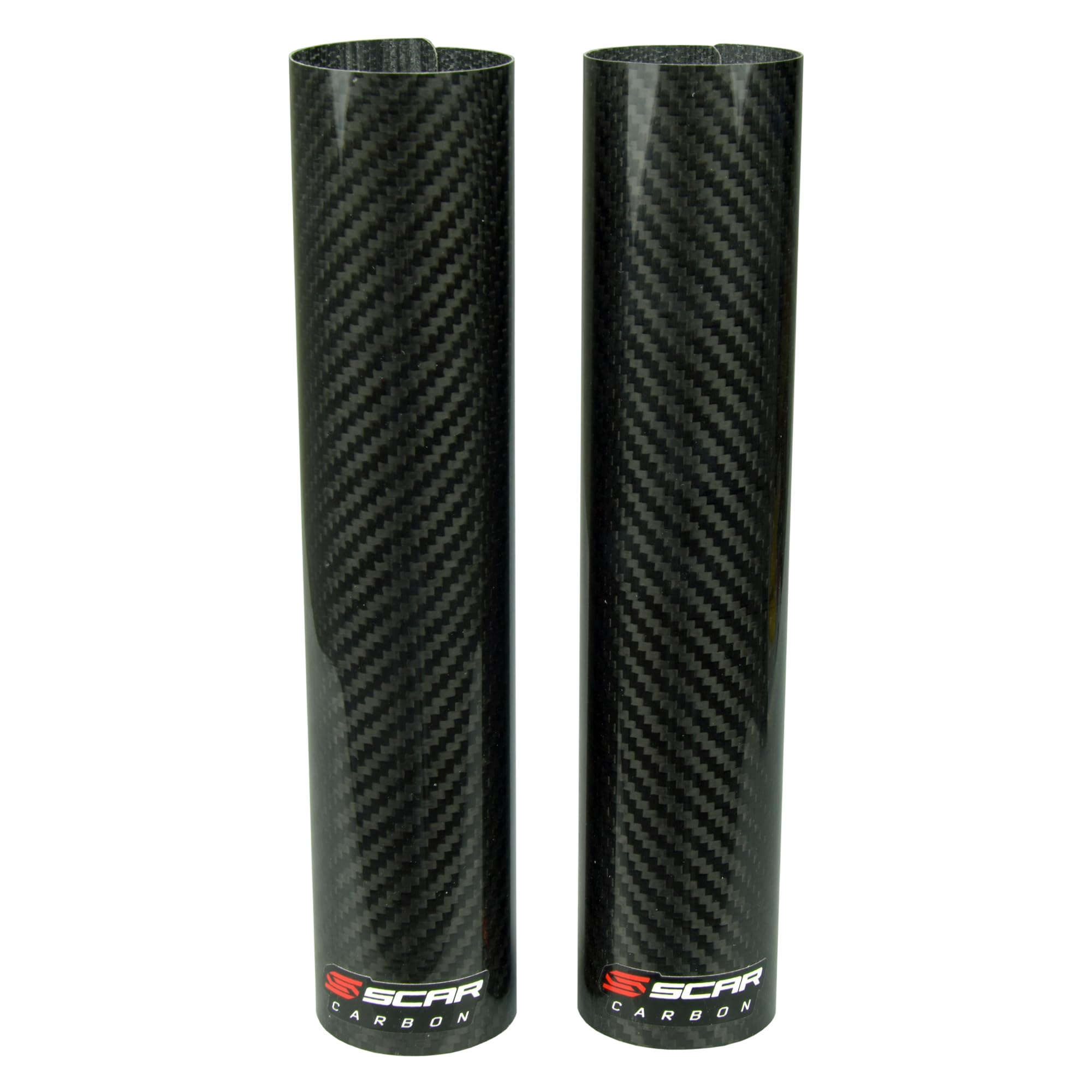 SCAR Protection Fourche Inférieure Carbone Moto Compatible avec KTM Yamaha Honda Husqvarna GASGAS Beta Kawasaki Suzuki 125 250 300 350 390 430 450 480 500