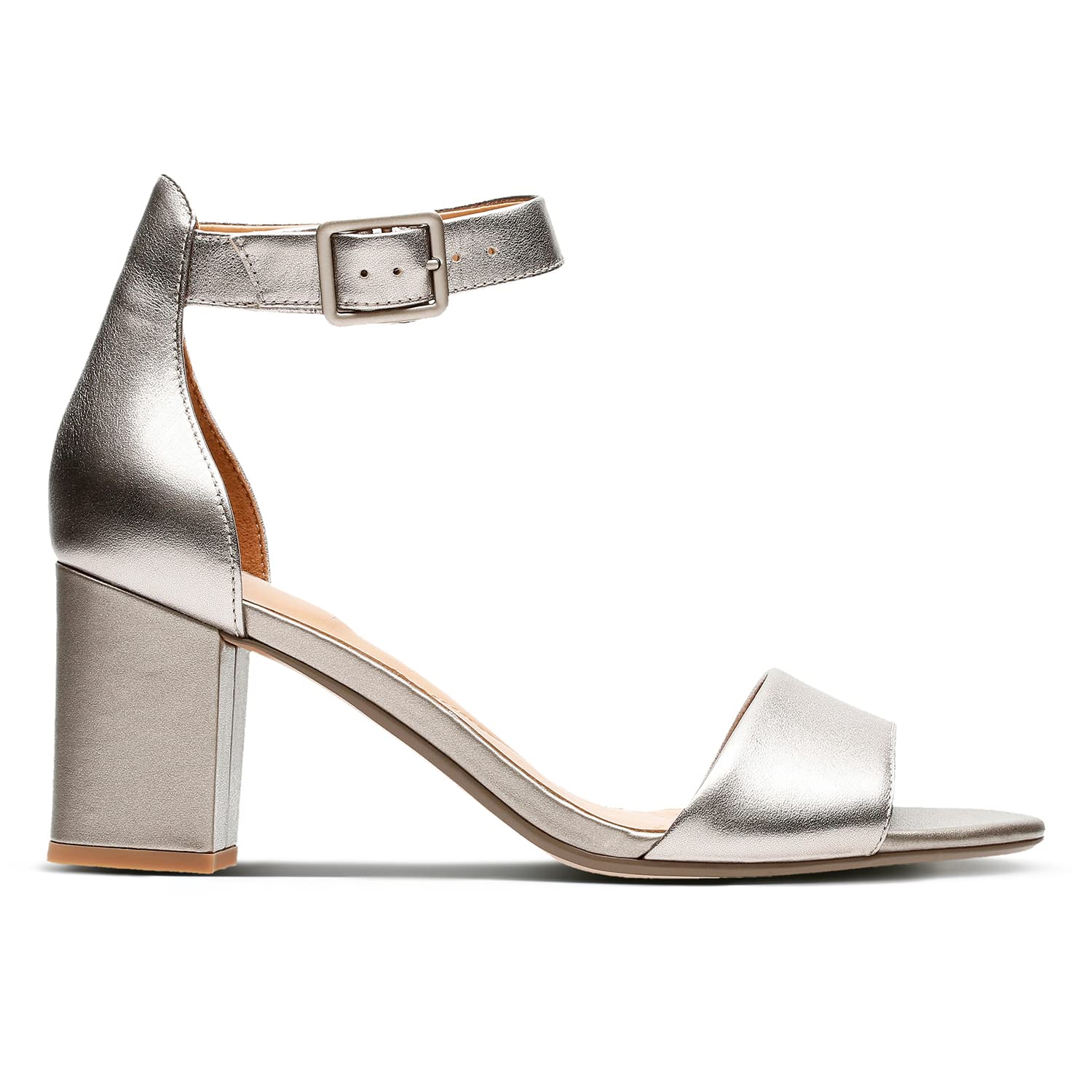 Clarks Women's Deva Mae Sandals ,Pewter Gold ,4 UK