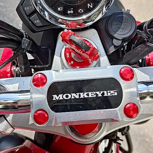 Miniatura 5 de Funda para llave de motocicleta CNC compatible con Honda Trail 125 CT125 Hunter Cub Monkey 125 Z125 todos los modelos (rojo)