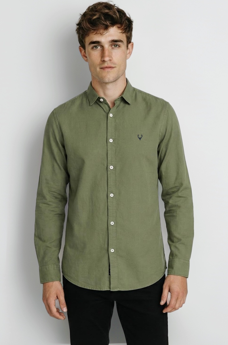 Men's Plain Slim Fit Casual Shirt