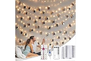 40FT Photo Display Lights with Fairy Lights Picture Clips