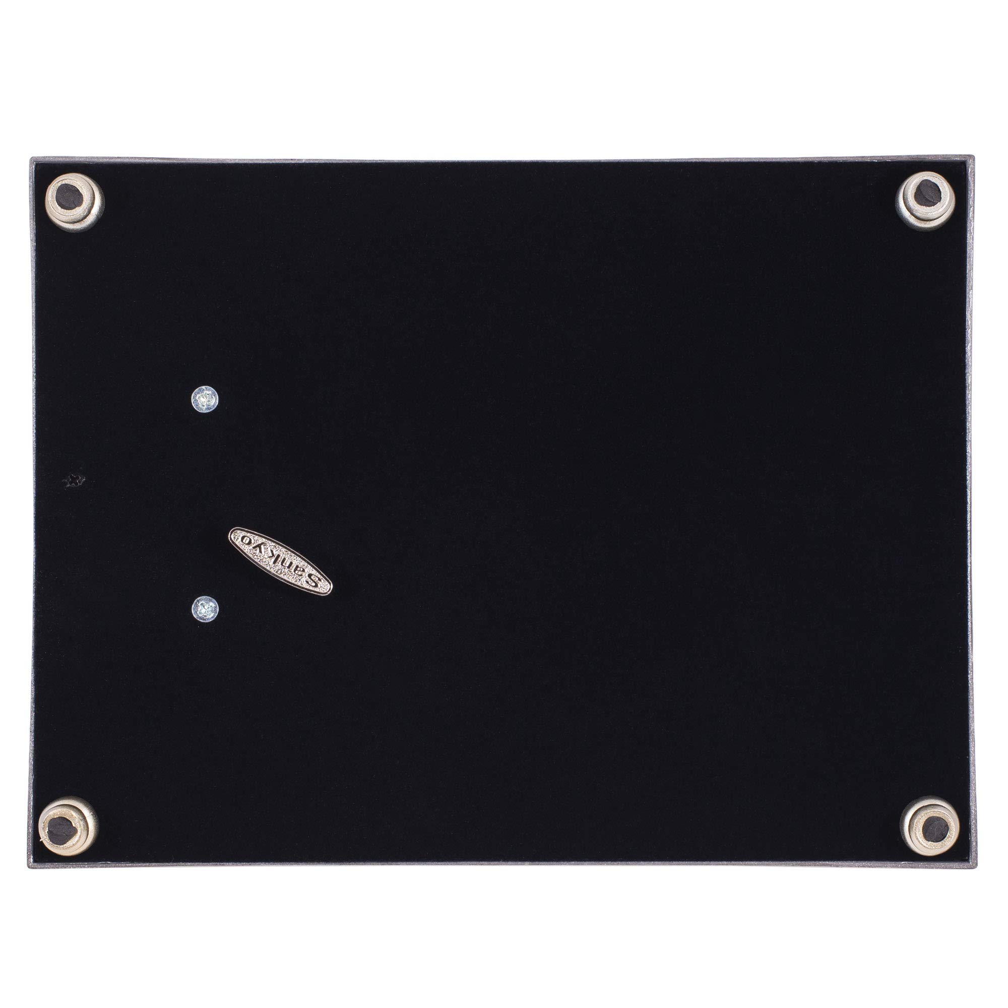 Erstkommunion gebürstetes Silber Finish Edelsteinbesetztes Deckel Jewelry Musik Box spielt Tune Ave Maria
