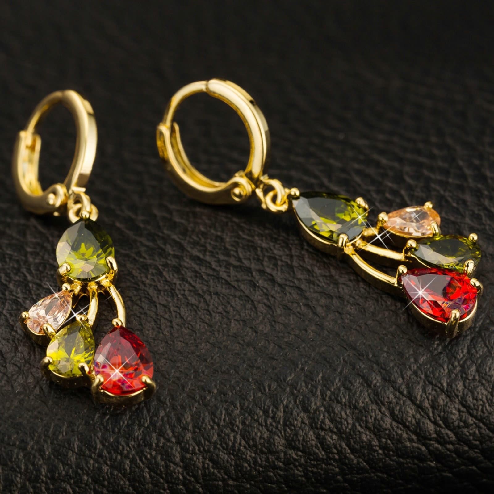 Pendientes Boda Mujer Oro 14 Kilates Moissanita Blanca Lágrima Joyería Pendientes Largos