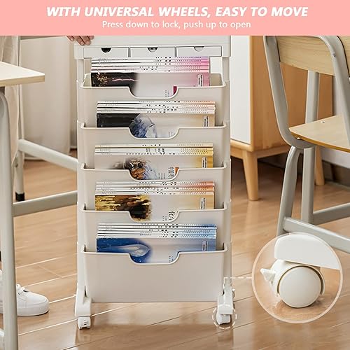 Miniatura 2 de EGEN Estantería industrial de 5 niveles, estante de escalera para libros, estantes de almacenamiento, marco de ABS para muebles de acento, muebles