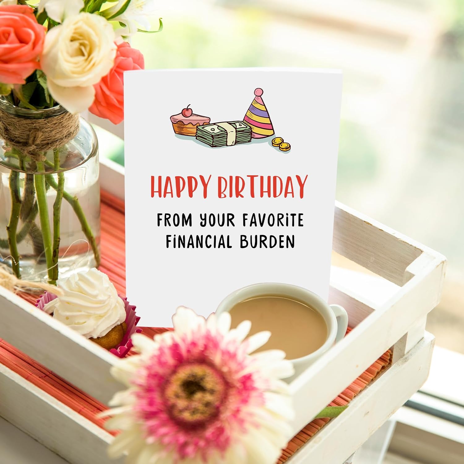 Funny Birthday Card Gift for Mom Dad Parent, Humorous Mom Dad Birthday Card Gift From Daughter Son thumbnail