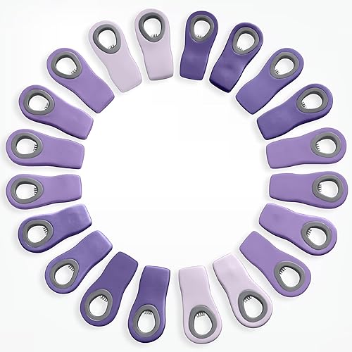 Vista 23 de COOK WITH COLOR Clips para bolsas de chips con imán para almacenamiento de alimentos con agarre hermético para bolsas de pan, bolsas de aperitivos