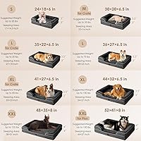 Vista 2 de EHEYCIGA – Cama ortopédica impermeable para perros pequeños, de espuma viscoelástica tipo caja de huevos, con bordes elevados y base antideslizante