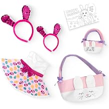 Playtime by Eimmie Doll Clothes & Accessories Set, Easter Holiday Dress with Matching Accessories, Fits American, Generation, Similar 18-Inch Dolls