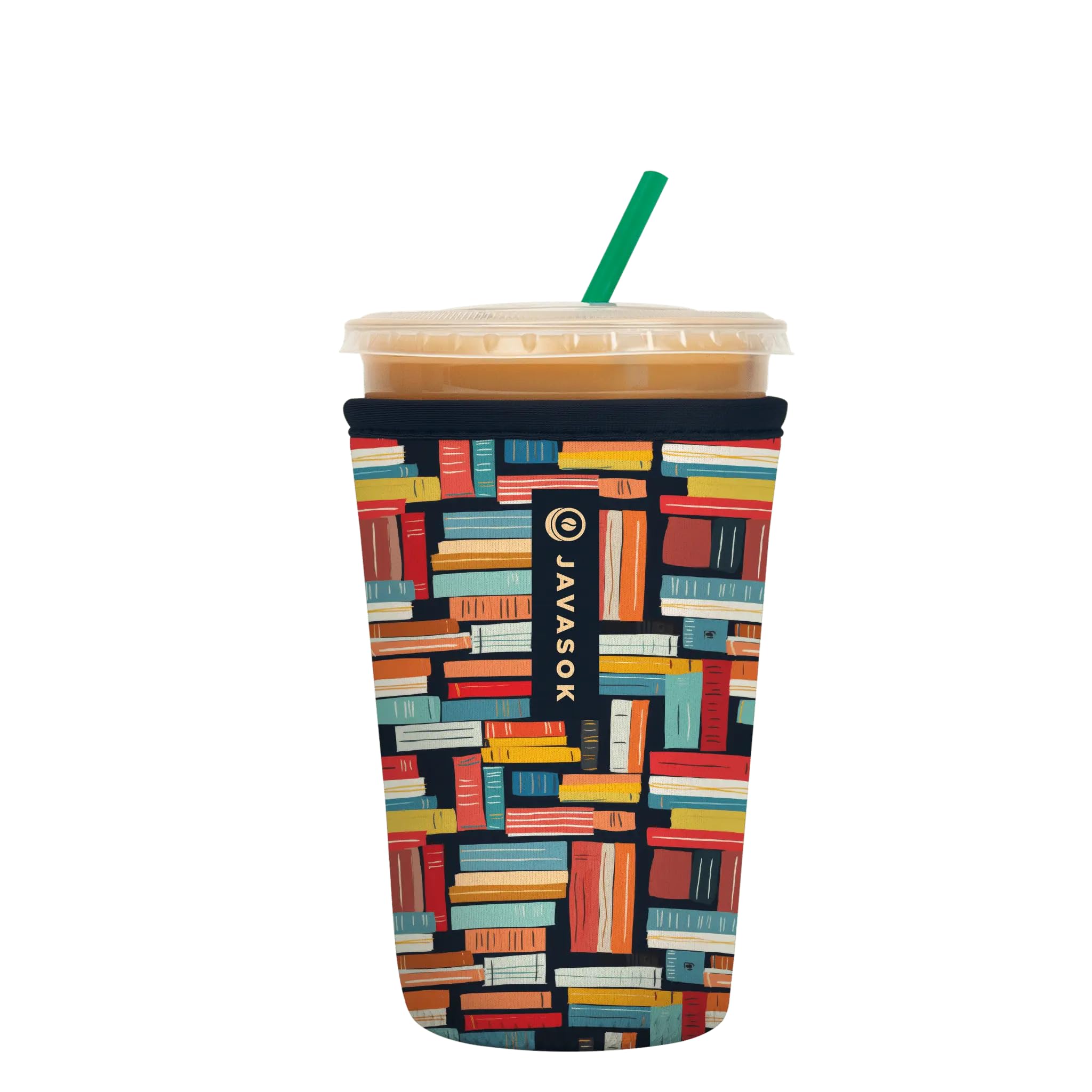 Sok It JavaSok Iced Coffee &amp; Cold Soda Insulated Neoprene Cup Sleeve (Well Read, Medium: 22-28oz)