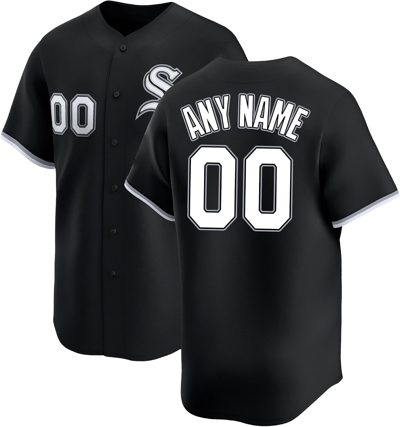 Camiseta de béisbol personalizada para hombres, mujeres y jóvenes, con logo, nombre y número miniatura 1