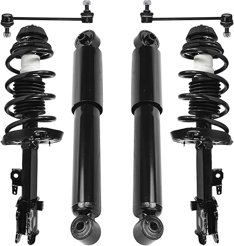 Miniatura 36 de Detroit Axle - Kit de amortiguadores de 6 puntales para Chevrolet Cruze Volt 2011-2012, puntales delanteros con resortes helicoidales barras