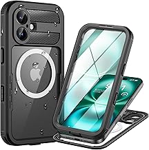 Lanhiem Waterproof Case for iPhone 16 Plus, IP68 Waterproof 360 Integral Reinforced Dust-Proof, Snowproof, Resistant Waterproof Case [Compatible with MagSafe] Protective Cover for iPhone 16 Plus,