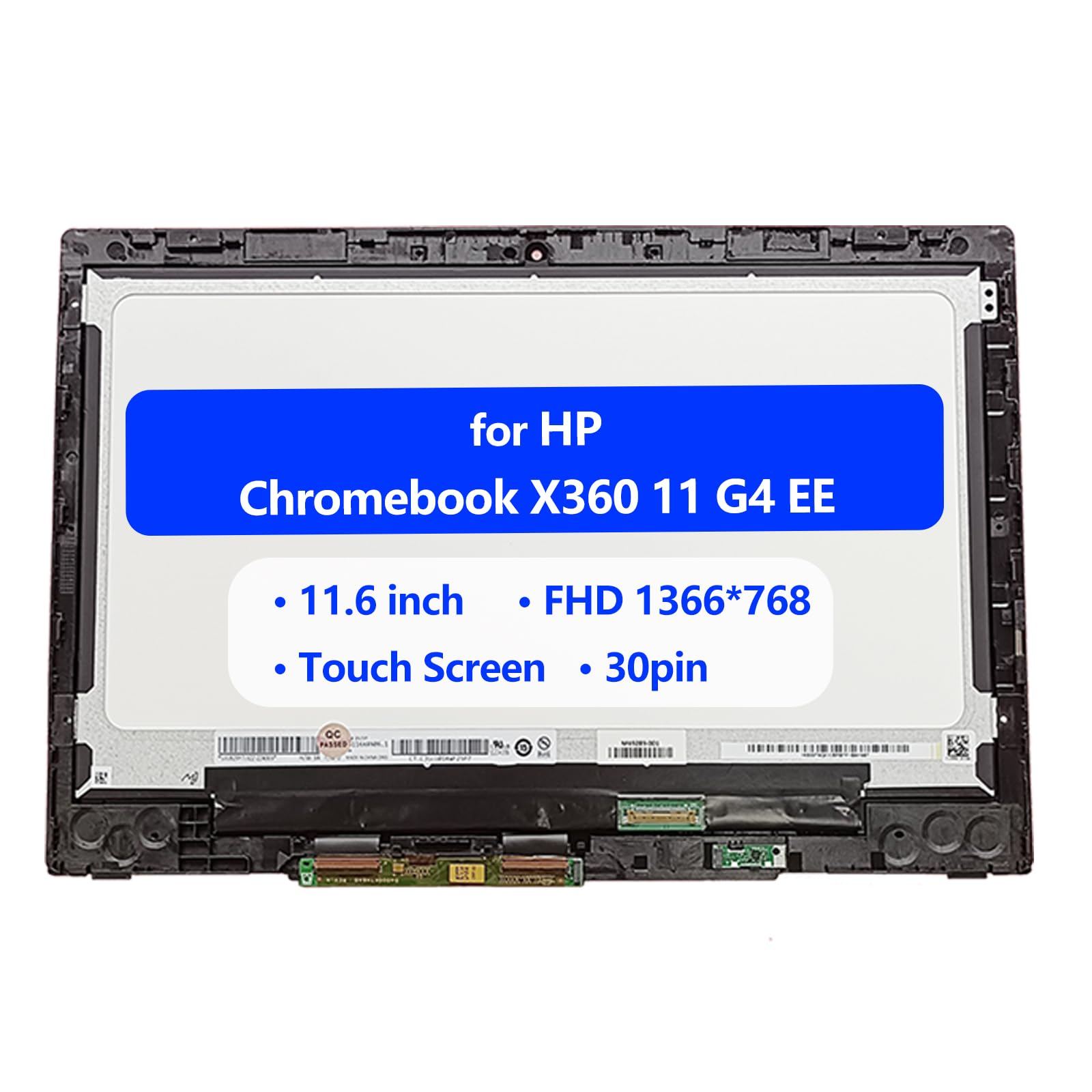 LWDLRPF Replacement for HP Chromebook X360 11 G4 EE 11 CBX360 11 G4 CElN4500 FX360 11 G4 Laptop Touchscreen Display LCD Touch Screen Module Digitizer Assembly with Bezel M49289-001