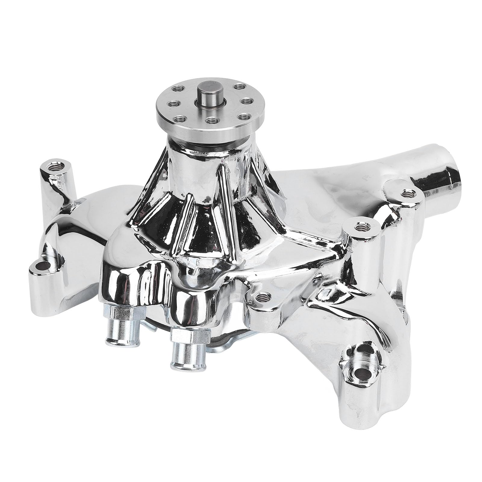 Bomba de Agua Larga de Aleación de Aluminio, Alto Flujo Cromado |Reemplazo de Rodamiento de Rodillos de Bolas de Alta Resistencia para 396 502 V8