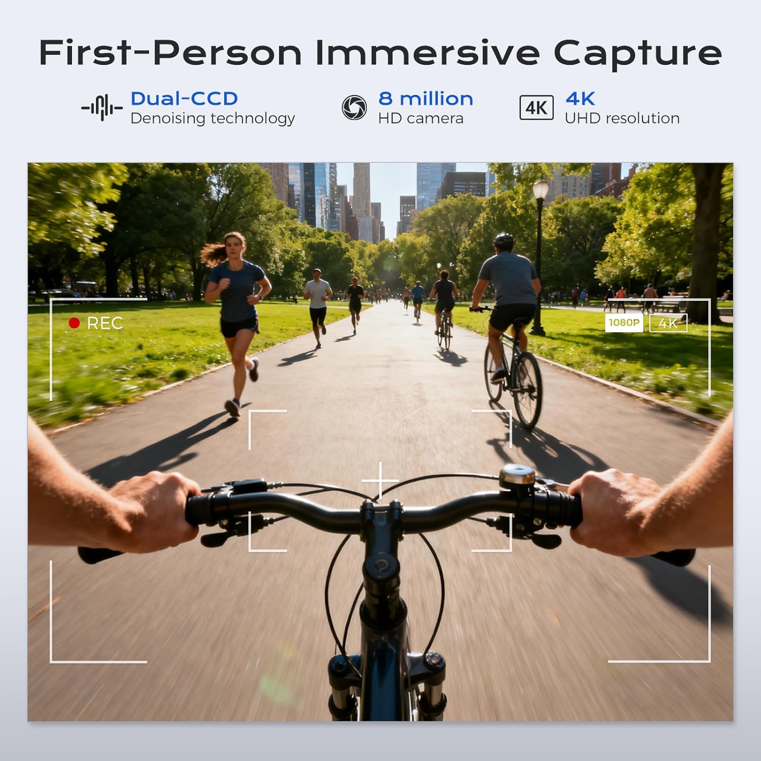 AI Smart Glasses with 8MP Camera, 4K Video, Real-Time Translation, Bluetooth 5.3 Glasses with Speakers, Auto-Dimming Lenses – Smart Glasses for Men & Women, Bluetooth Sunglasses for Travel & Work