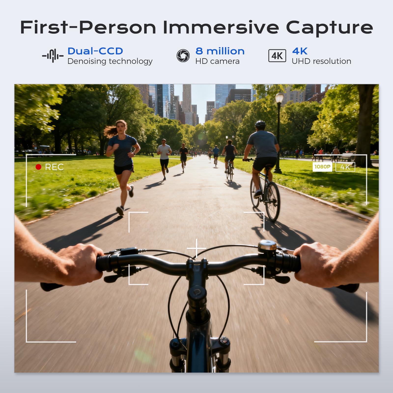 Occhiali Intelligenti AI con Fotocamera 4K, Lenti con Oscuramento Automatico, Assistente AI, Ottimizzazione delle Immagini, Supporto Multilingue, Memoria 32 GB, Batteria 8H, Bluetooth 5.3