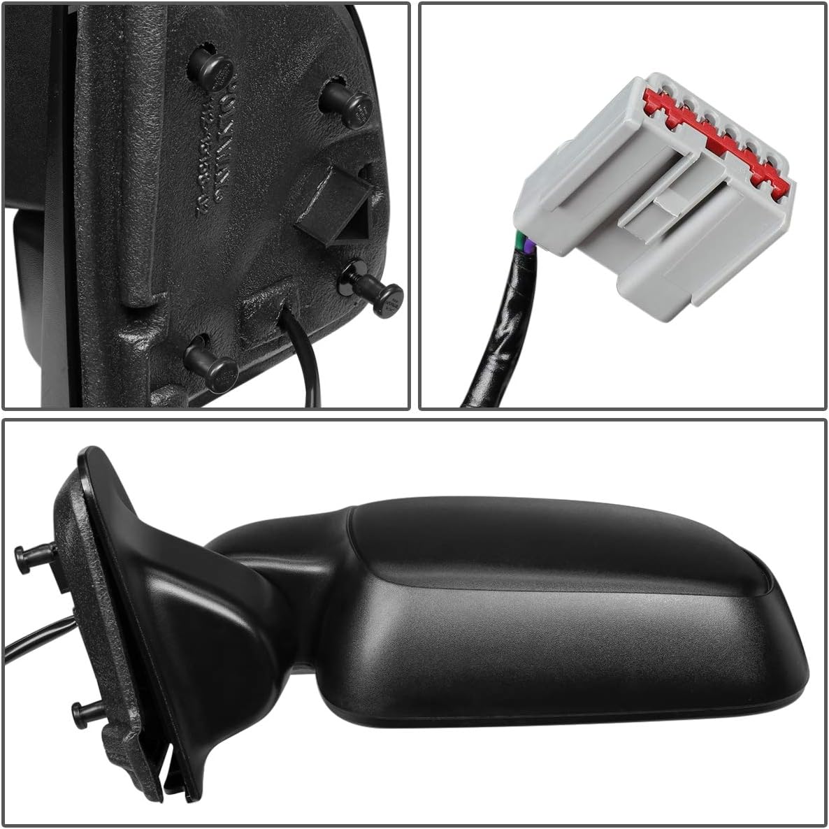 DNA MOTORING OEM-MR-FO1320213 FO1320213 OE Style Powered Driver/Left Side View Door Mirror Compatible with 99-00 F250 F350 Super Duty