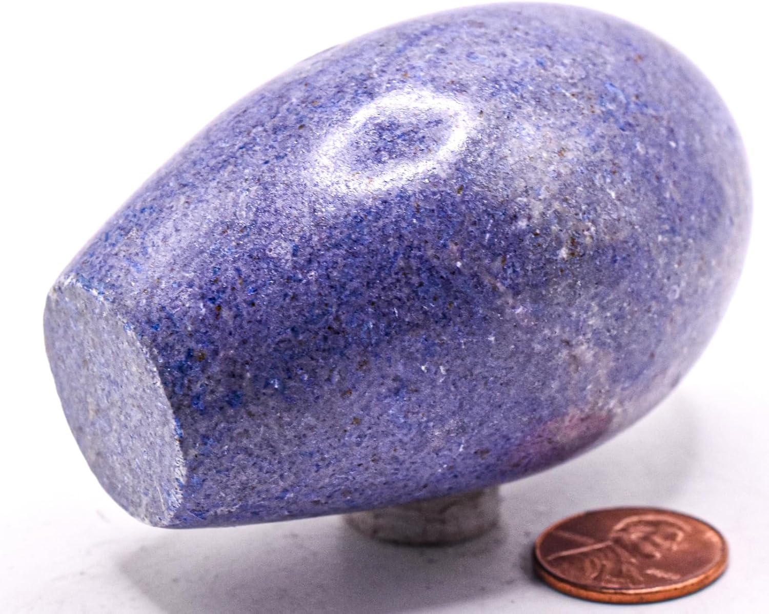 3.1" 245g Blue Dumortierite Self-Standing Freeform Polished Natural Gemstone Crystal Mineral Décor Specimen - Peru