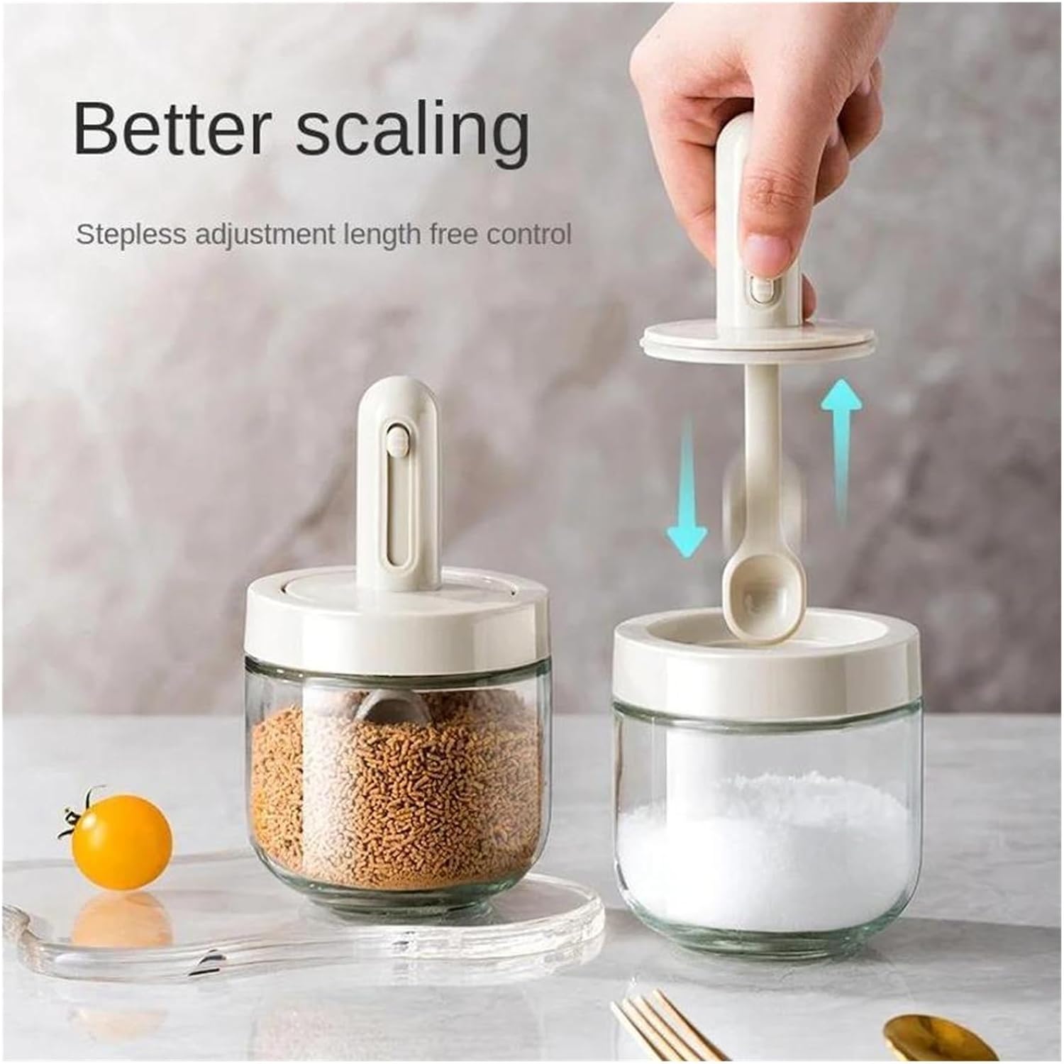 Telescopic Seasoning Bottle Salt Storage Box for Kitchen Use(White)