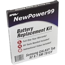 NewPower99 Battery Replacement Kit for Samsung Galaxy Tab S2 9.7 SM-T815Y with Video Instructions, Installation Tools, and Extended Life Battery