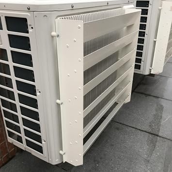 Air Conditioner Deflector Air Conditioning Vent Deflector, Mini Split Air Conditioner Deflectors for Outside Units, Air Conditioner Wind Guide Baffle for Dustproof/ Leaves/ Rain/ Snow45x45CM/17.7x17.