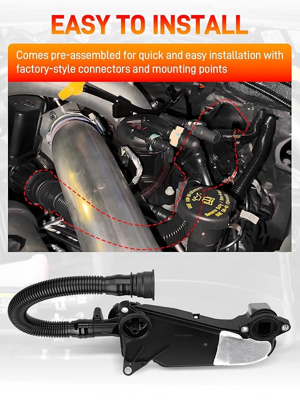 Air Oil Separator Assembly Compatible with Ford F250 F350 Super Duty 2023 2024 & 2011-2022 6.7L V8 Diesel Replace# PC3Z-6A785-A, PC3Z6A785A by GDUKOP - Image 6