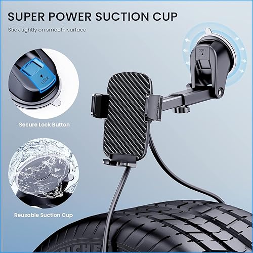 Vista 25 de TICILFO Soporte de teléfono para automóvil, soporte de teléfono de metal mejorado, ranura para CD, soporte de teléfono celular para automóvil